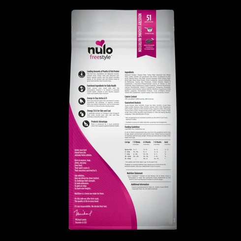 Nulo FreeStyle High-Protein Adult Cat & Kitten Dry Cat Food - Chicken & Cod - 12lb Bag